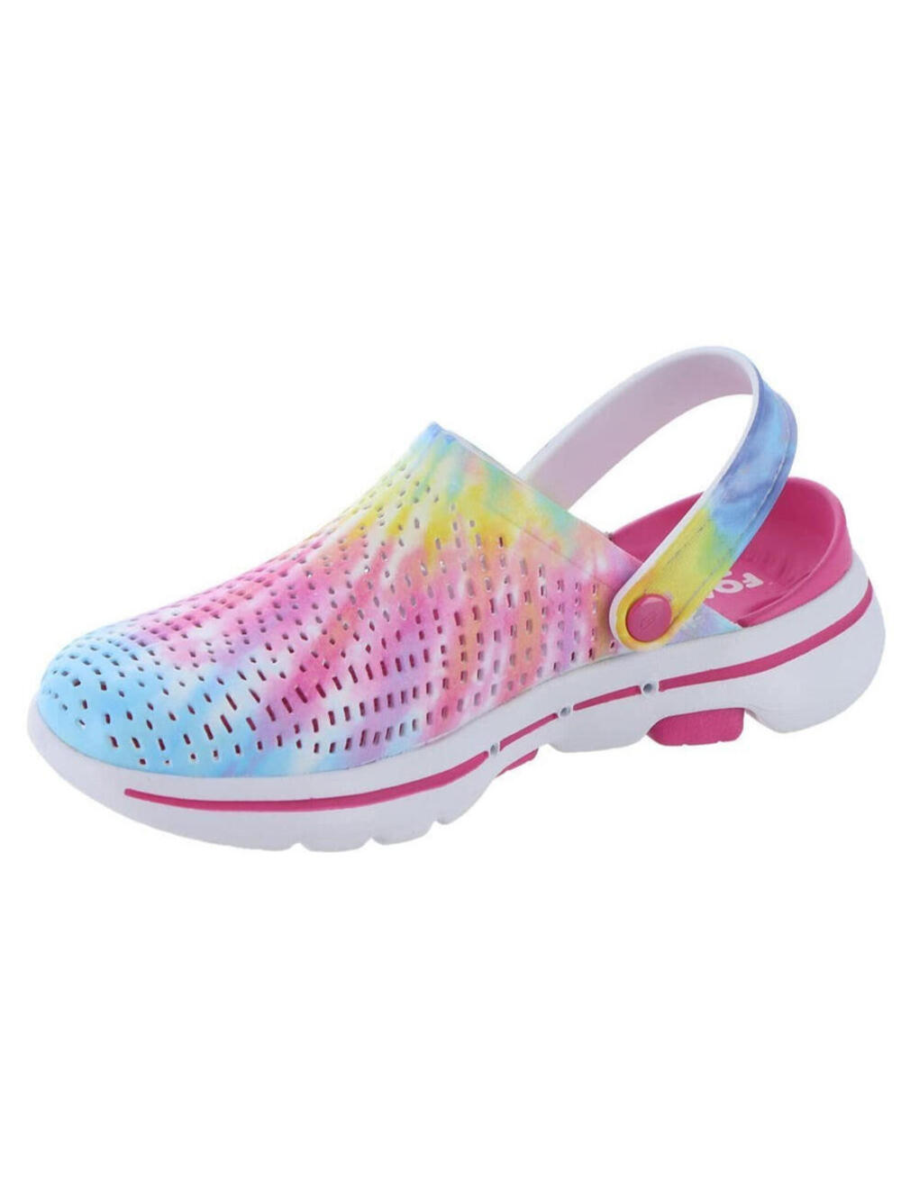 Skechers Women's Foamies GOwalk 5 - Boogie Down Slide Sandal Rainbow, 9 NEW